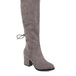 Journee collection Leeda grey boots size 9 wide calf